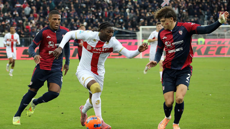  Каляри и Дженоа си спретнаха зрелищно равенство