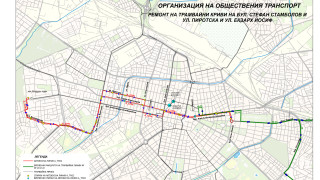 Започва ремонт на трамвайните линии при Женския пазар 