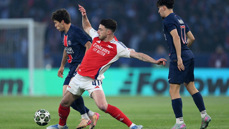 ПСЖ - Арсенал: 2:1 (Развой на срещата по минути)