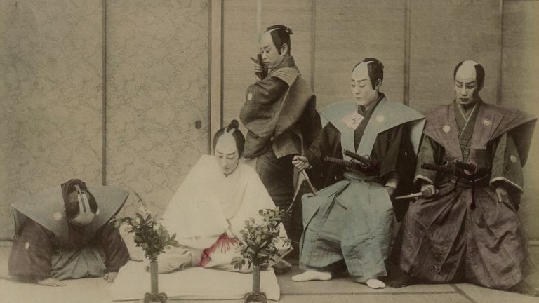 Вижте 130-годишни фотоси на самураи, които си правят харакири