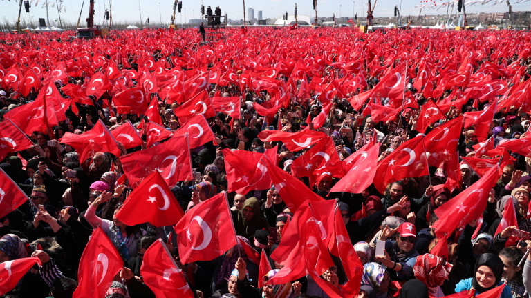 Близо 1,6 млн. избиратели събра турският президент Реджеп Тайип Ердоган