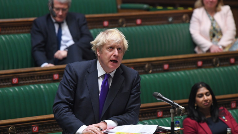 Премиерът на Великобритания Борис Джонсън обяви, че правителството е приело