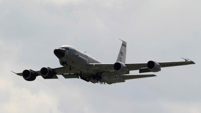 Самолет RC-135 на британските военновъздушни сили за разузнаване и радиоелектронна