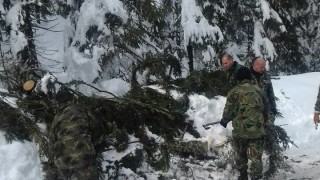 Военни продължават да чистят пътища в Смолян