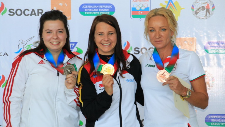 Мария Гроздева и компания с медали от Европейското в Баку
