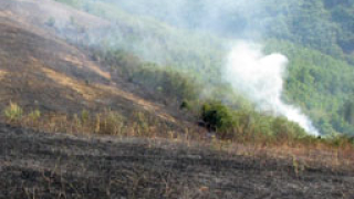 Потушен е пожарът при село Усойка
