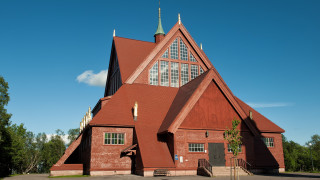 Арктическият град Кируна в северната част на Швеция тези дни