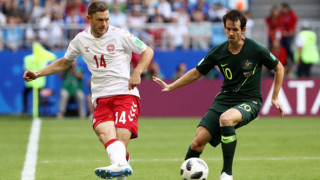 Дания 1 0 Австралия 15′ Равностоен мач след попадението