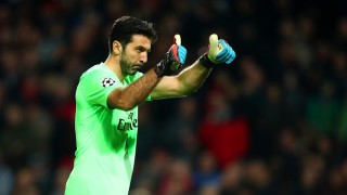 Вратарят на ПСЖ Джанлуиджи Буфон говори пред медиите след победата