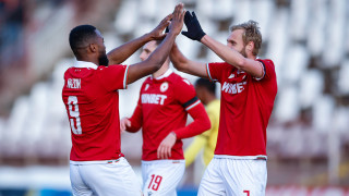 Централният нападател на ЦСКА Дюкенс Назон отбеляза два гола и