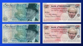 В Британския музей бяха изложени фалшиви антибрекзит банкноти съобщава Гардиън