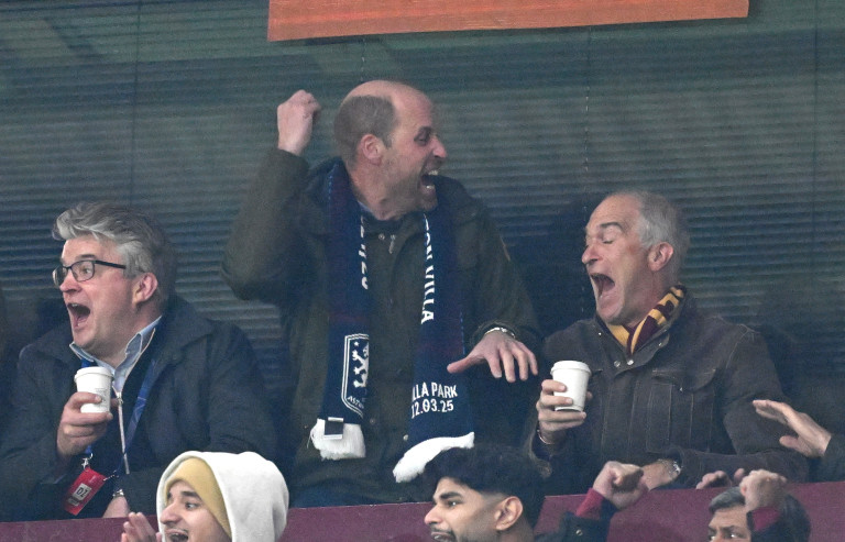 Уилям на мача в Бирмингам