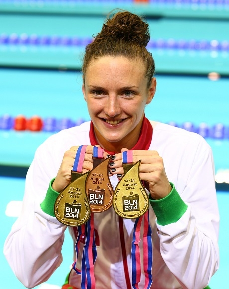 Два златни и един бронзов медал в един ден за Катинка Хосшу