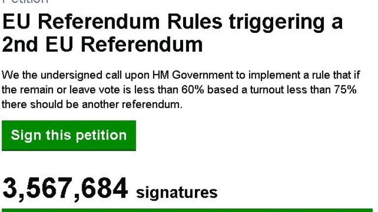 Над 3,5 млн. подписа събрани за нов референдум в Обединеното кралство