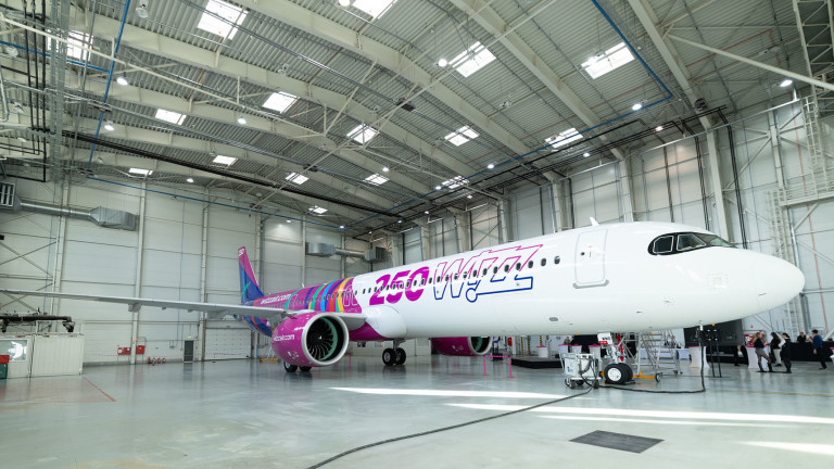 На средата на пътя: Wizz Air представи юбилейния си 250-и самолет в Будапеща