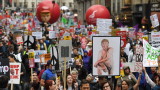 Протести на втория ден от държавната визита на Тръмп на Острова