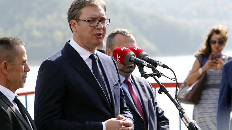 Президентът на Сърбия Александър Вучич, който е на посещение в