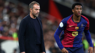 Старши треньорът на Барселона Ханзи Флик говори след победата