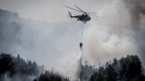  Продължава гасенето на горския пожар на границата с Гърция, край Кирково 