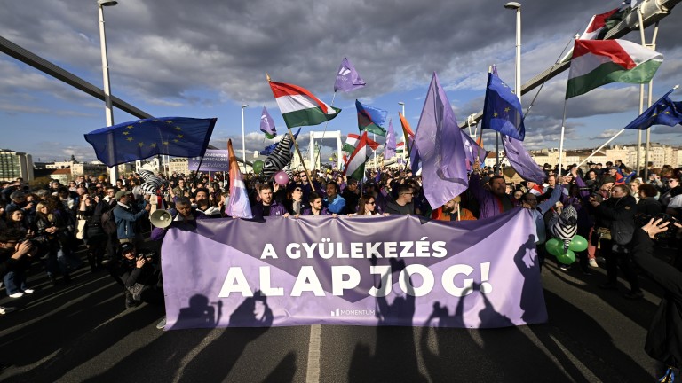 Хиляди протестираха мълчаливо в Унгария срещу Закона за чуждестранно финансиране