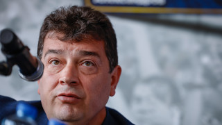 Членът на Управителния съвет на Левски Борислав Георгиев говори пред