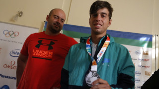 Българския тенисист Адриан Андреев който спечели сребърен медал на двойки