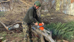 30 военни разчистват пораженията от вятъра във Враца