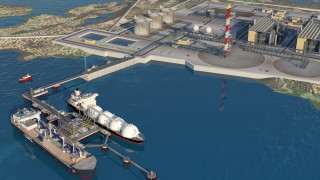 Средният обем на износа на втечнен природен газ ВПГ на