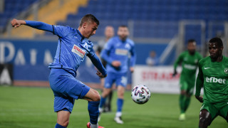 Защитникът на Левски Георги Александров говори пред медиите преди утрешното