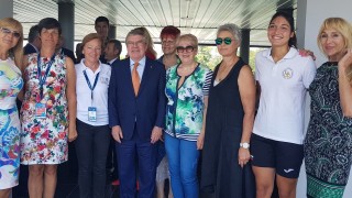 По време на посещението си на гребния канaл в Пловдив