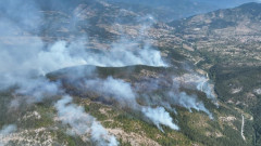 Четвърти ден продължава борбата с пожара над Хвойна
