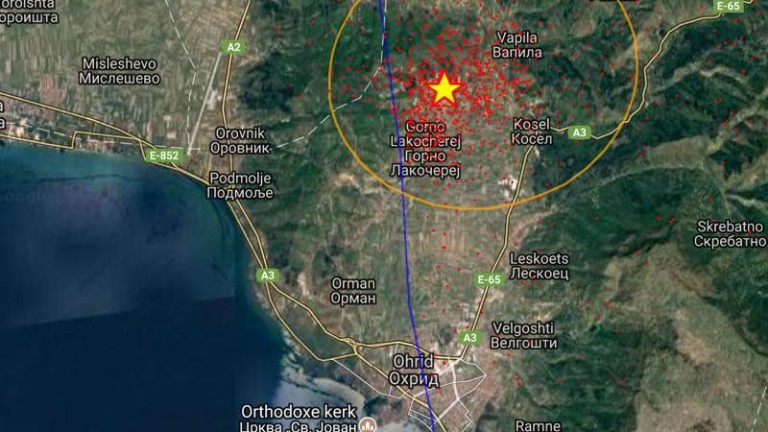 Земетресение 5,0 по Рихтер в Македония