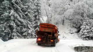 Тир и четири коли закъсаха в снега на пътя Острово - Завет