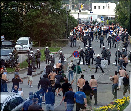 Полицай застреля фен на Лацио в Италия