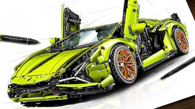 Как изглежда Lamborghini, сглобено от Lego