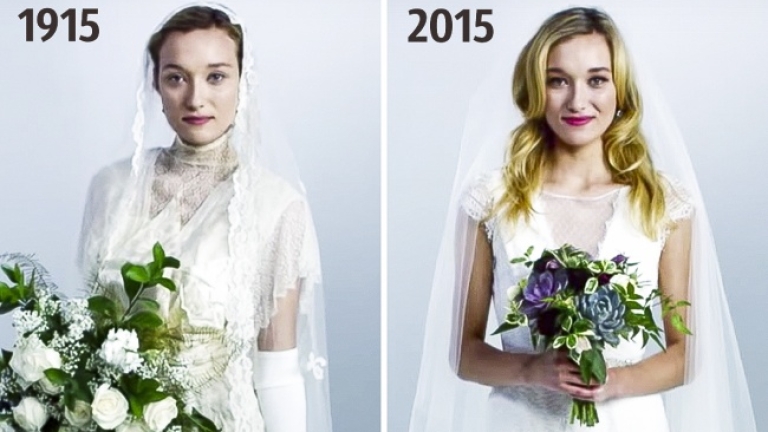 Как се е променила сватбената рокля през годините? (ВИДЕО)