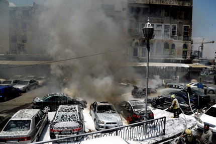 Експлозия в сградата на сирийската държавна телевизия
