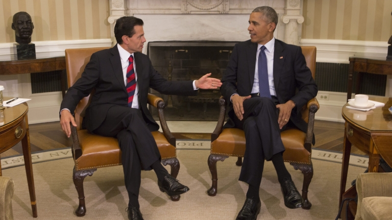 Обама и мексиканският президент обсъдиха двустранното сътрудничество 