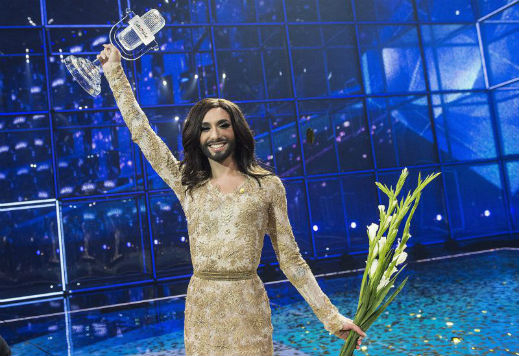 Брадата жена спечели "Евровизия"