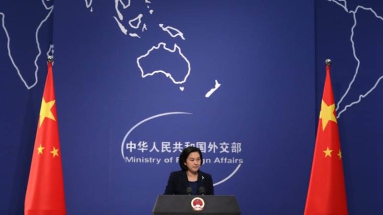 Говорителката на китайското външно министерство написа в Туитър, че действията