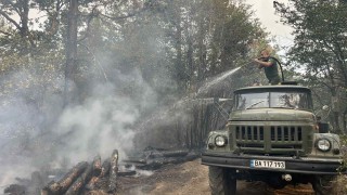 Пожарът на границата между Северна Македония и България в планината