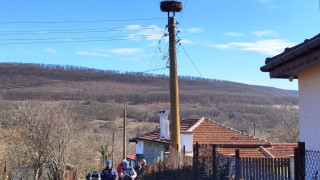 Служители ЕРП Север почистиха и укрепиха щъркелово гнездо в село