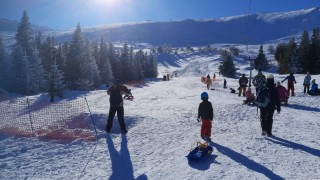 Зоната за спускане с шейни до хижа Алеко на Витоша
