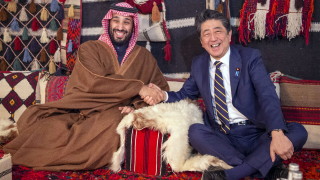 Премиерът на Япония Шиндзо Абе който е на посещение в