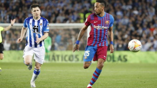 Габонският нападател на Барселона Пиер Емерик Обамеянг остана изключително доволен от