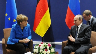 Германският канцлер Ангела Меркел и руският президент Владимир Путин днес