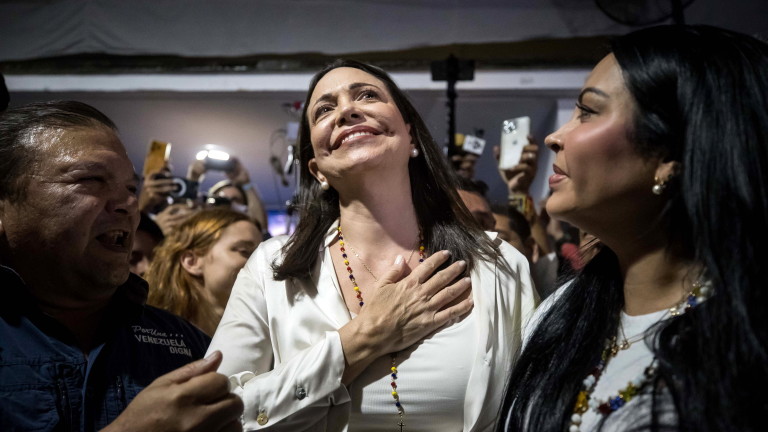 Венецуелският опозиционен лидер Мария Корина Мачадо има огромна преднина при