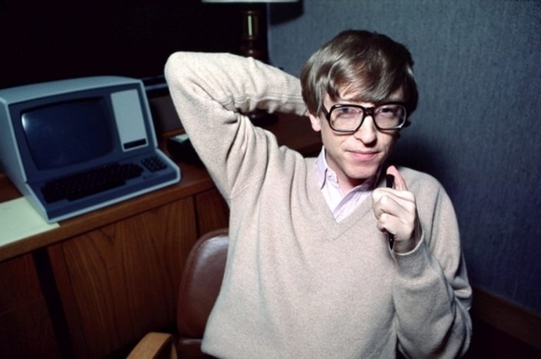 Една от известните снимки на младия Гейтс