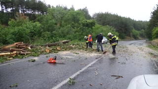 Частично разрушени пътища след бурята в Две могили