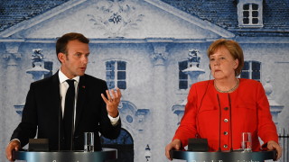 Френският президент Еманюел Макрон и германският канцлер Ангела Меркел изразиха